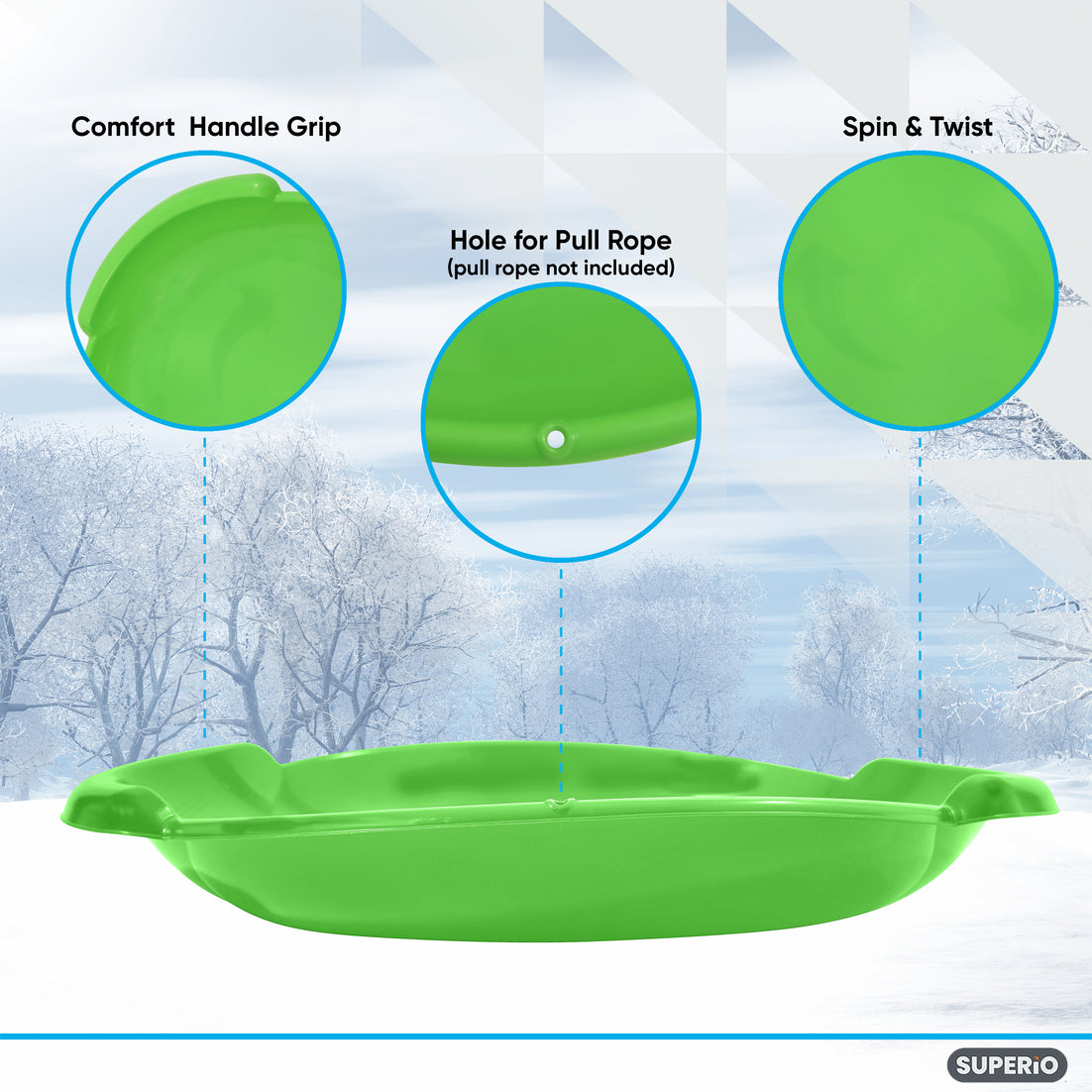 Superio Round Snow Saucer Sled 24
