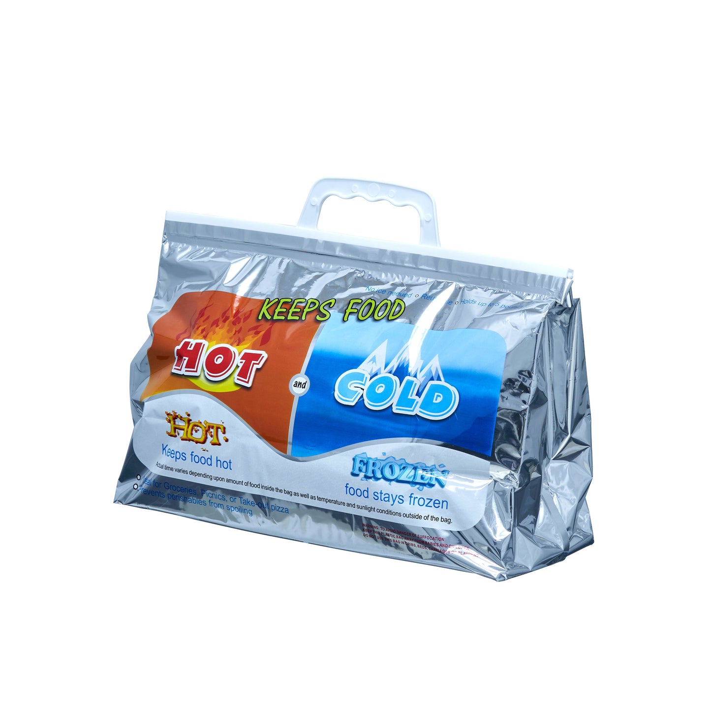 Hot and Cold Reusable Insulated Bag 13"x5.5"x8.5" - 72 Pack