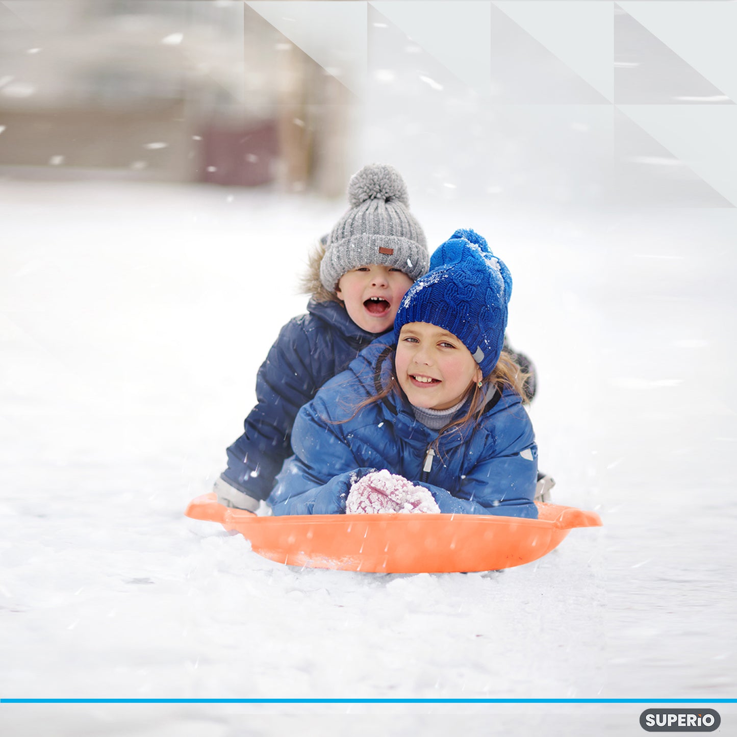 Superio Round Snow Saucer Sled, 24" Orange