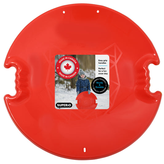 Superio Round Avalanche Snow Saucer Sled 26" Red