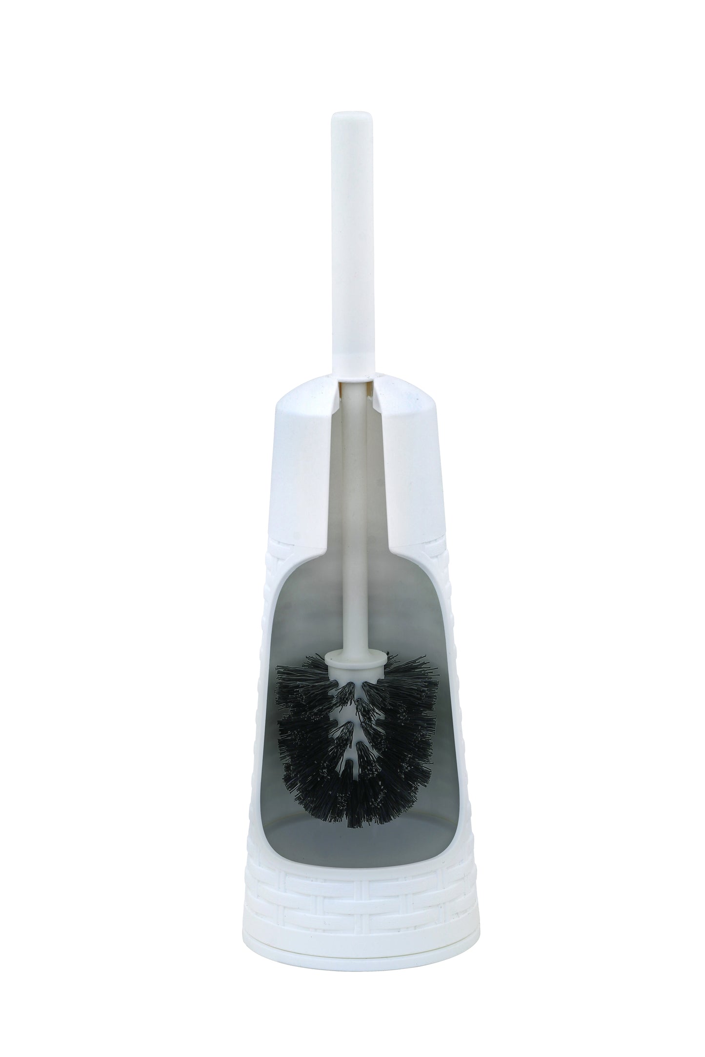 White Toilet Brush with Matching Caddy