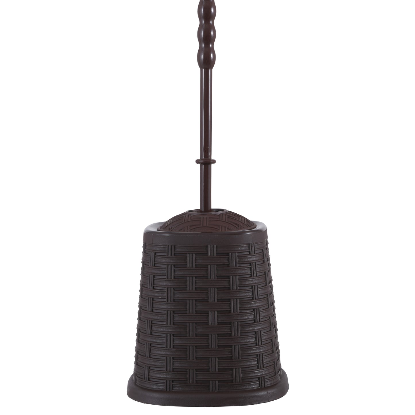 Toilet Bowl Brush, Wicker Style - Root Beer Brown