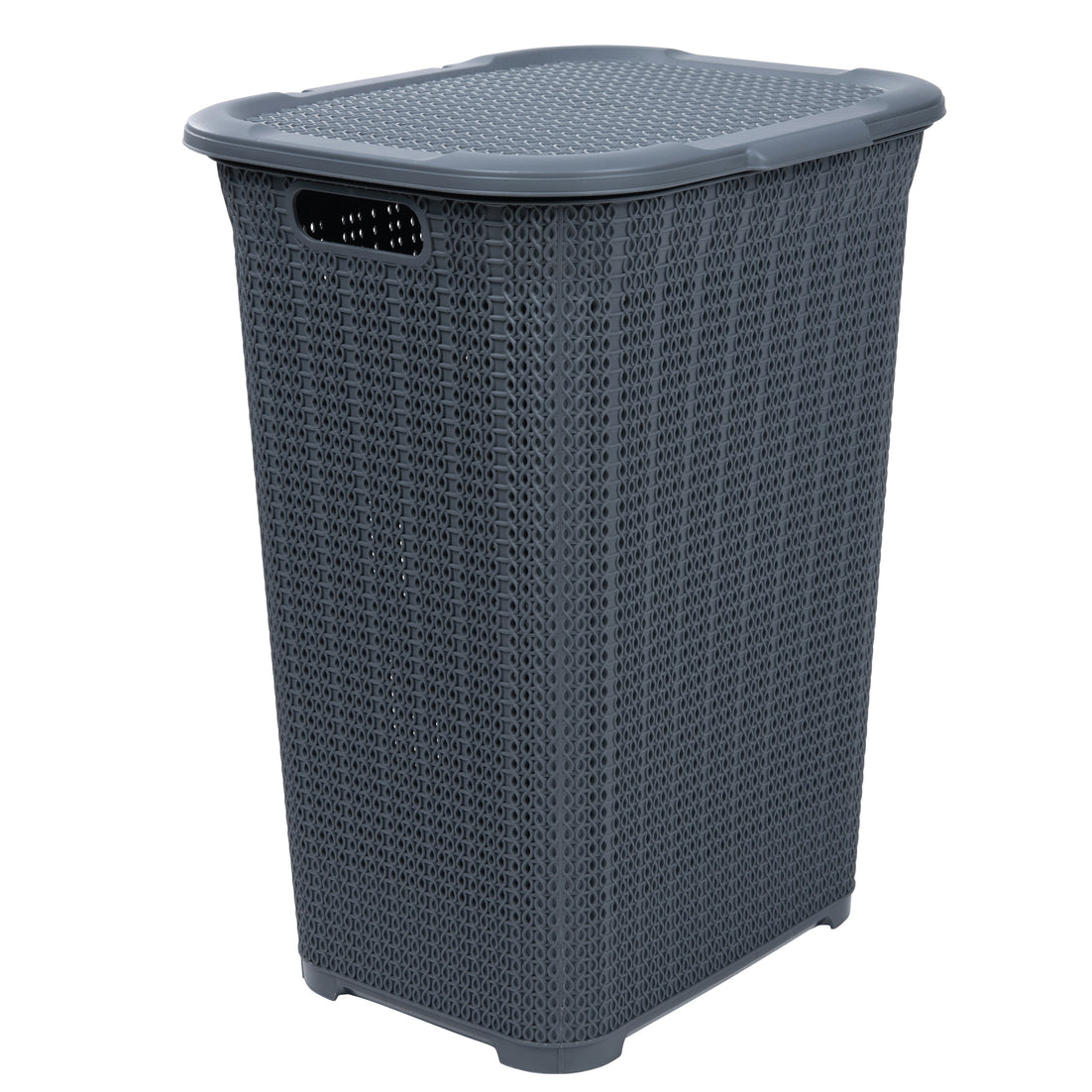 50 Liter Knit Style Laundry Hamper with Cutout Handles