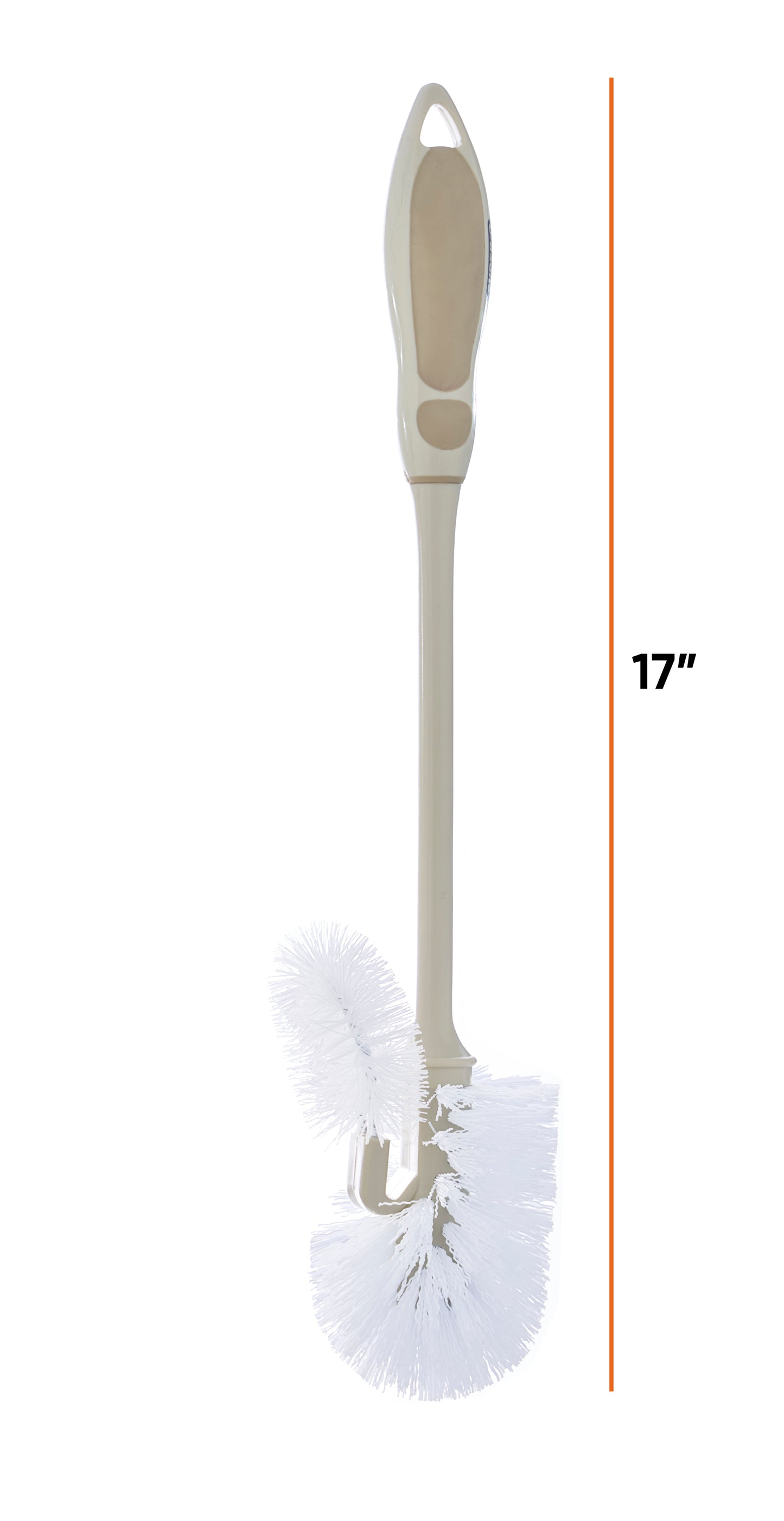 Toilet Brush with Lip (Beige)