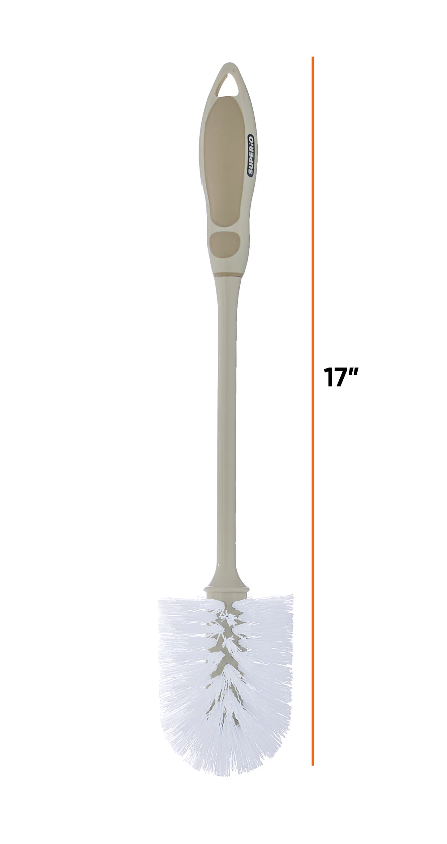 Toilet Brush with Lip (Beige)