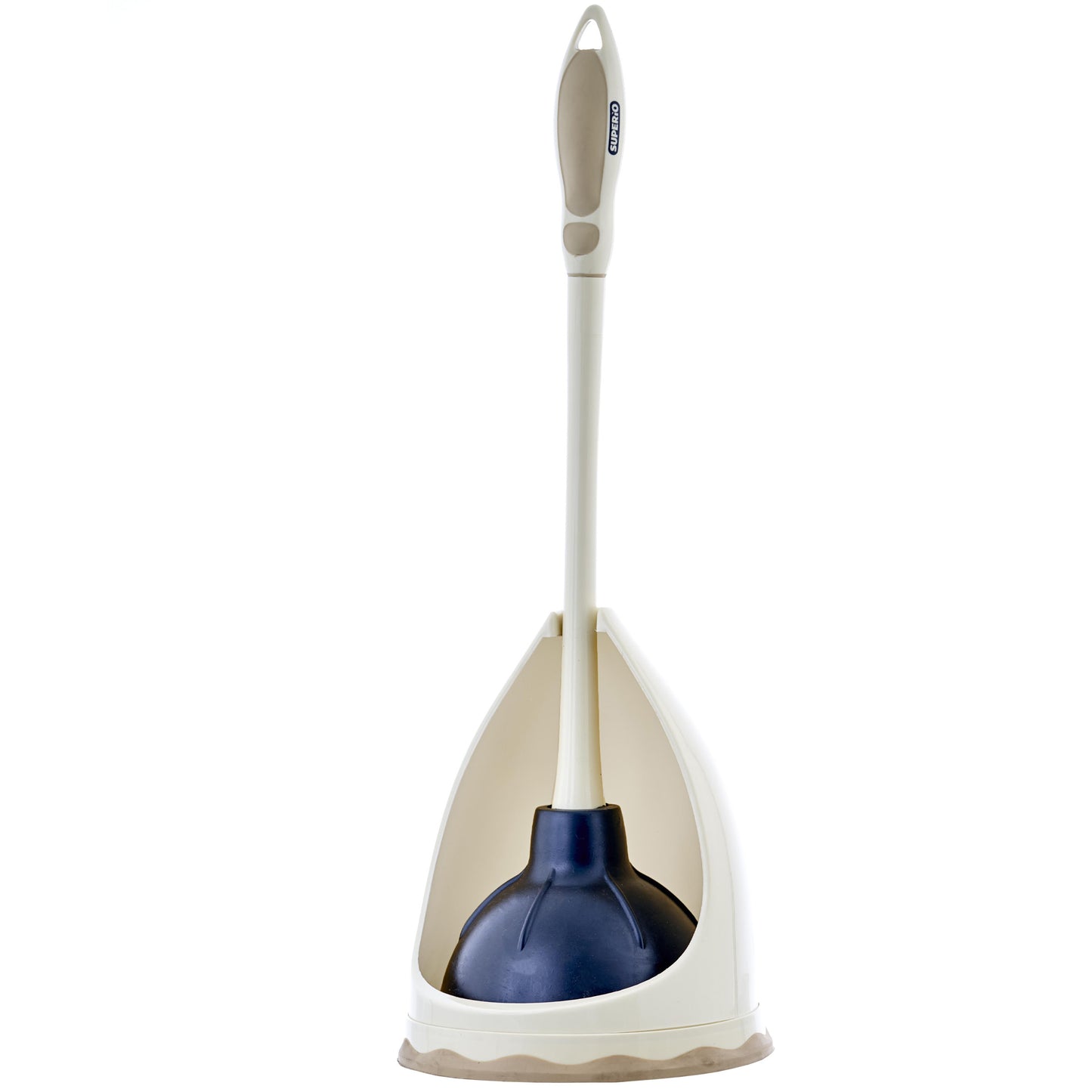 Toilet & Sink Plunger with Caddy - Beige