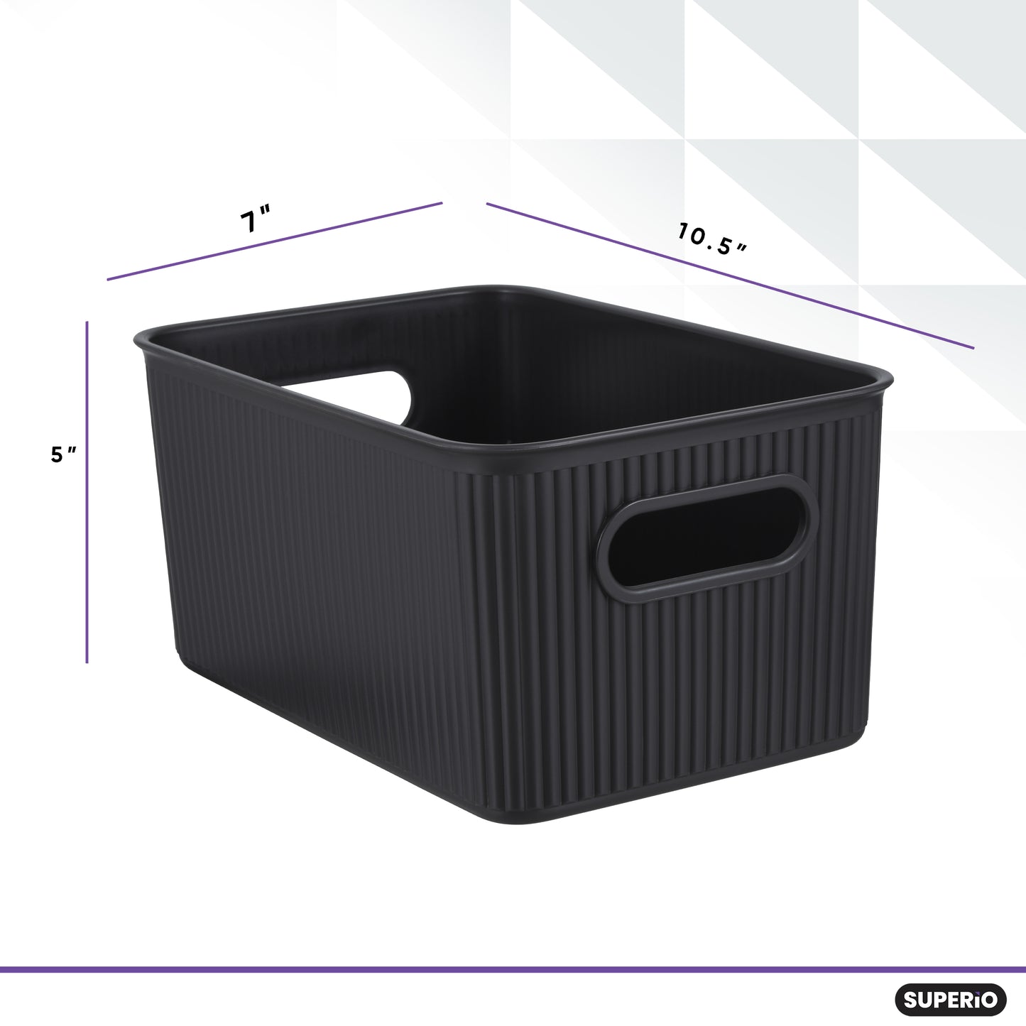 5 Liter Ribbed Storage Bin Root Beer Brown