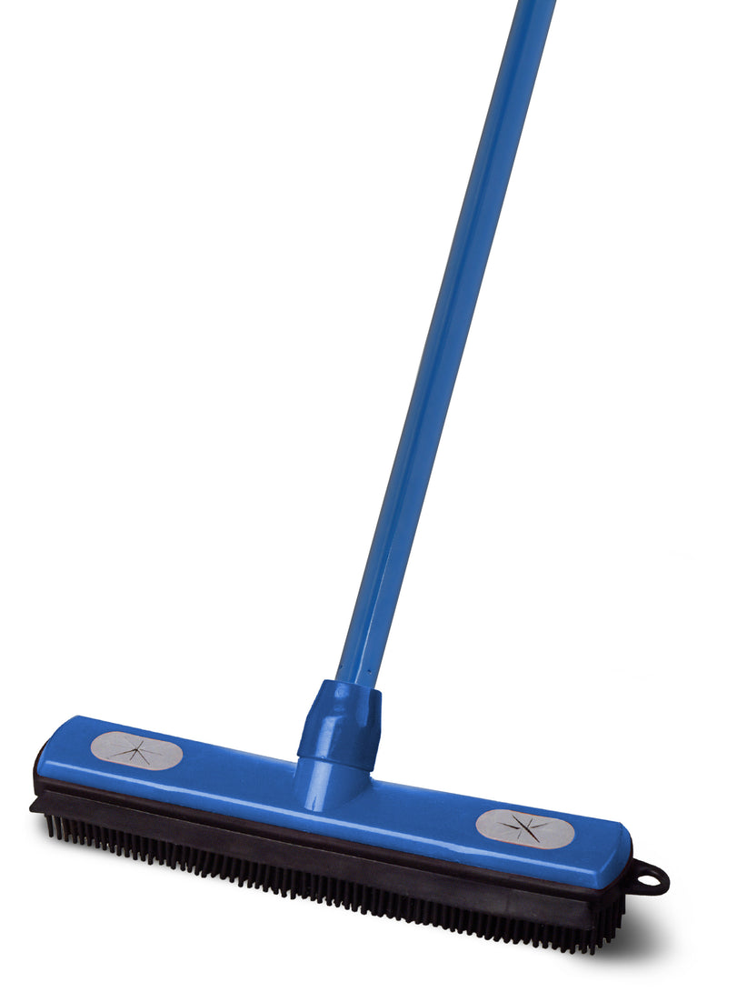 Rubber Broom and Squeegee with 50 in. Metal Handle.
