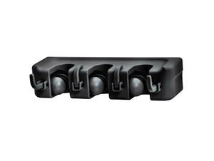 Mop And Broom Holder, Wall Organizer, 3 Slots and 4 Hooks