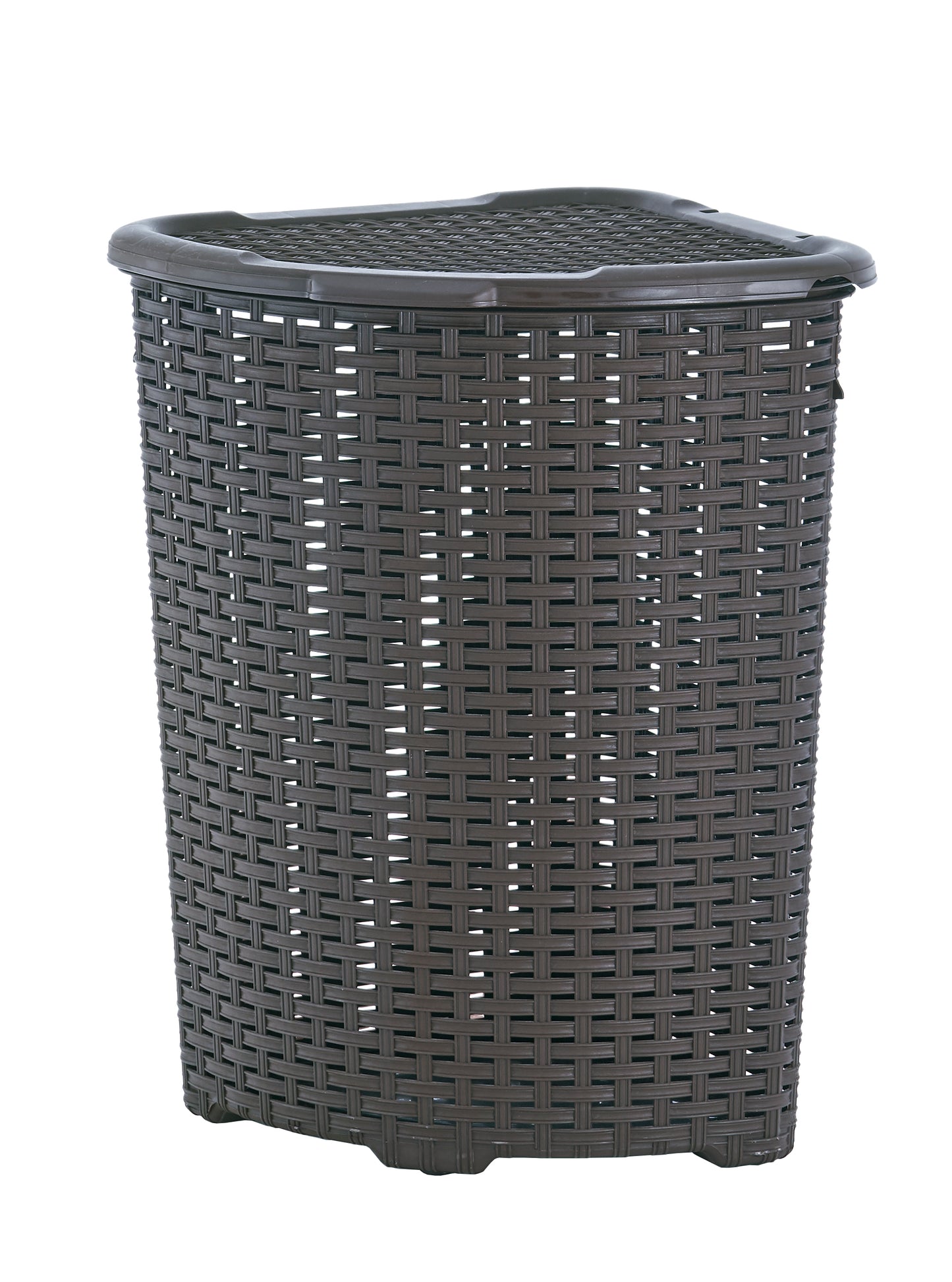 Wicker style Corner Laundry Hamper, 50-liter.