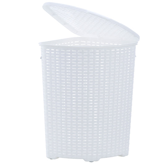 Wicker style Corner Laundry Hamper, 50-liter.
