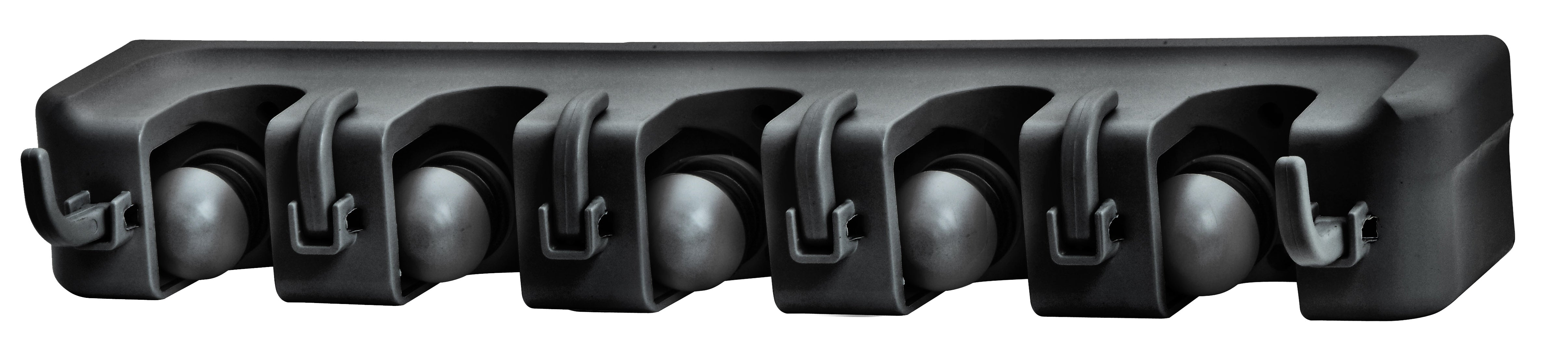 Mop And Broom Organizer, 5 Slots and 6 Hooks