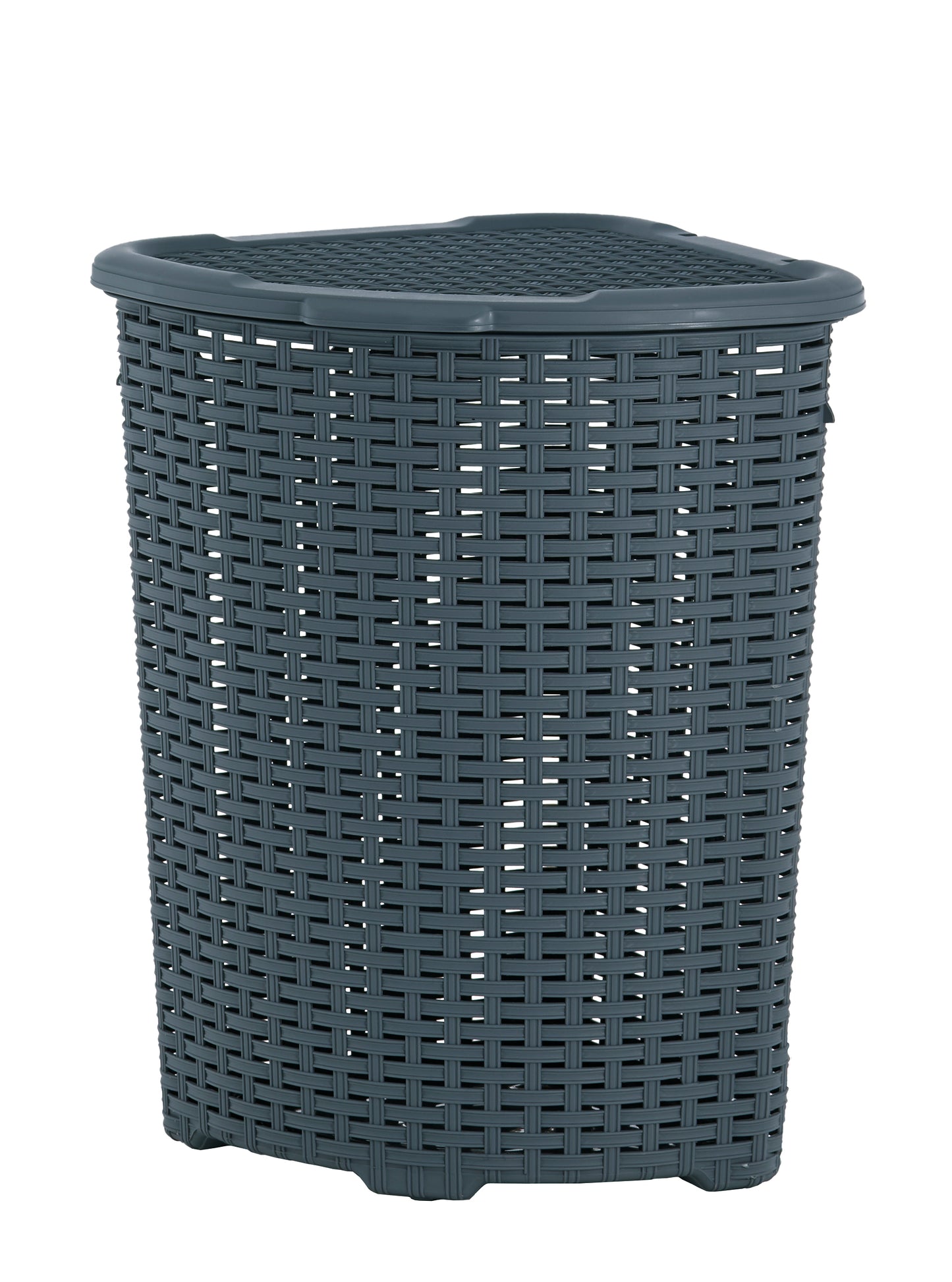 Wicker style Corner Laundry Hamper, 50-liter.