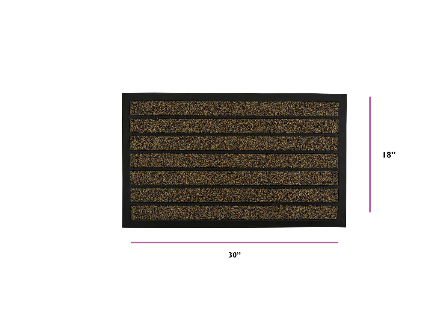 Striped Coir Doormat