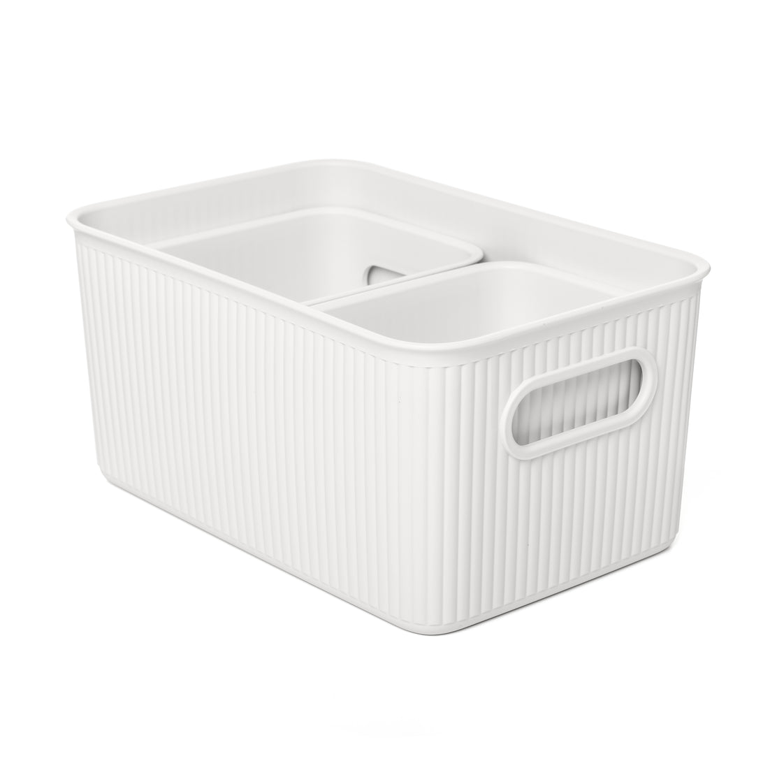 Set of 3 Ribbed Storage Bin