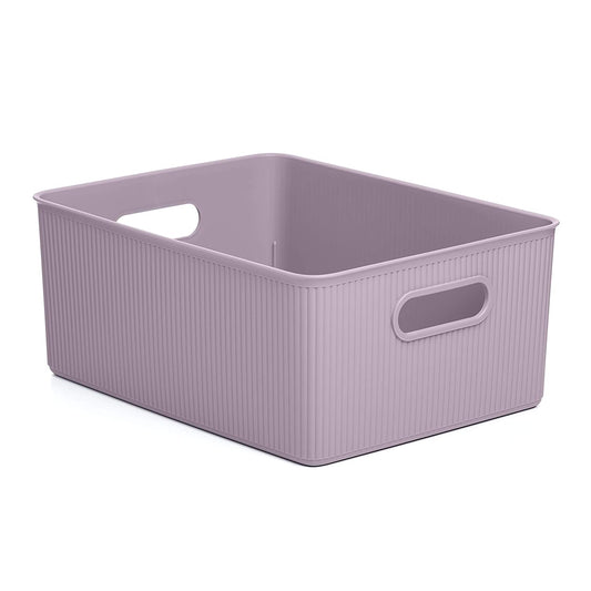 15 Liter Ribbed Storage Bin Lilac