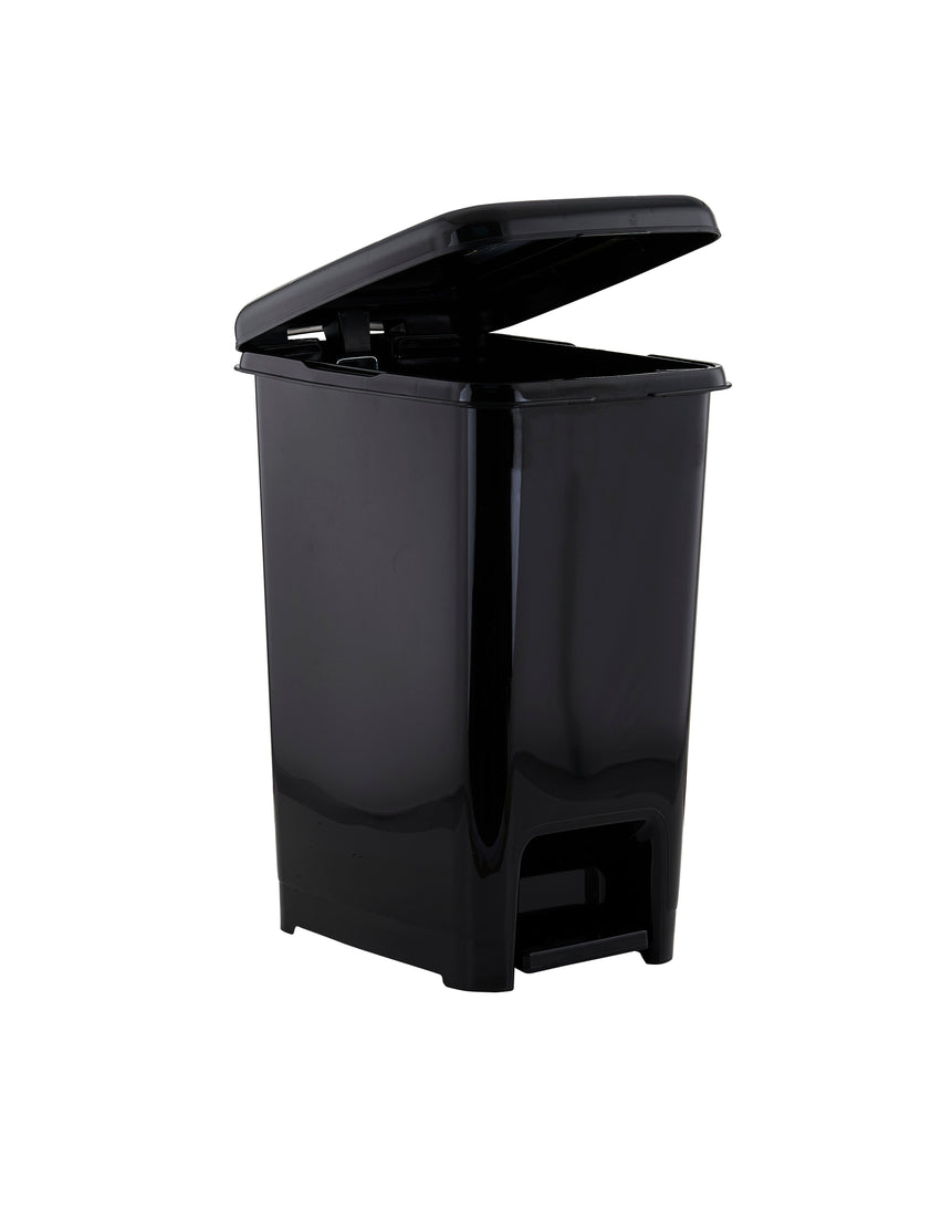 Slim Pedal Trash Can, 42 Qt - Black
