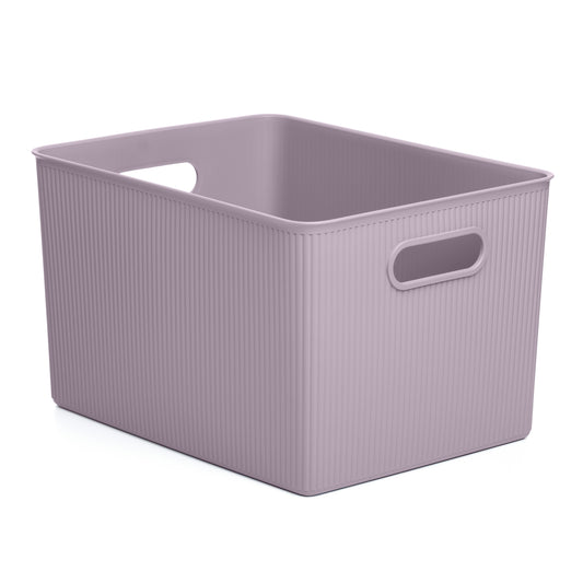 22 Liter Ribbed Storage Bin Lilac