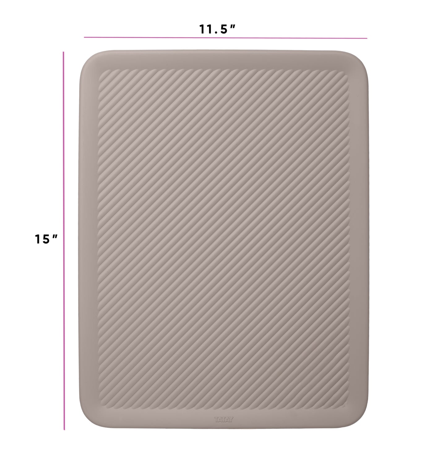 5 Liter Lid for Ribbed Bin Taupe