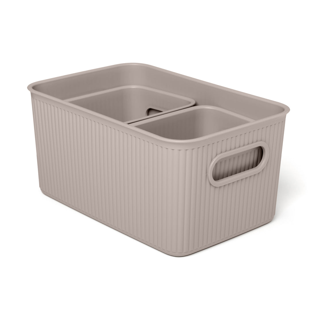 Set of 3 Ribbed Storage Bin