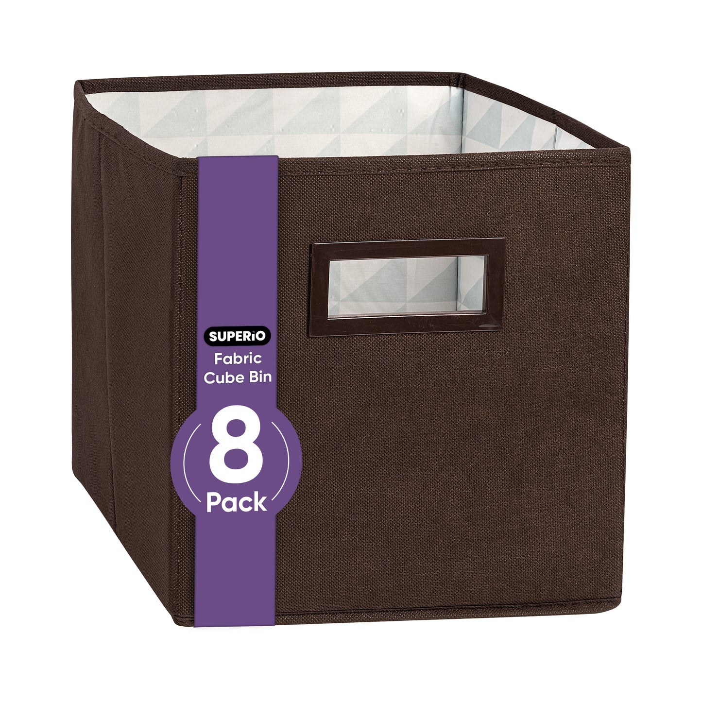 Fabric Storage Organizer 11" Bin, Brown Cube