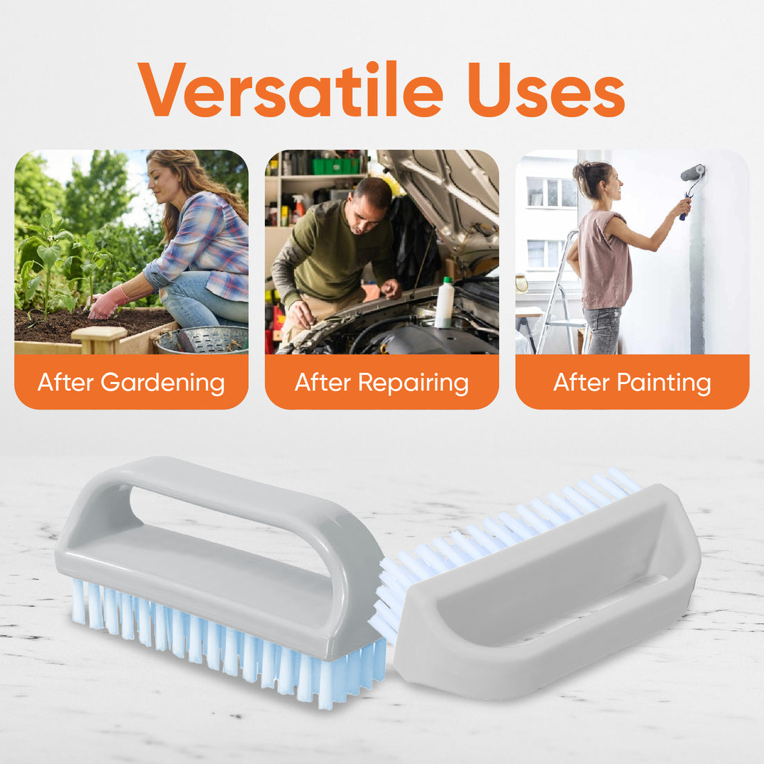 Nail Brush White (3 Pack)