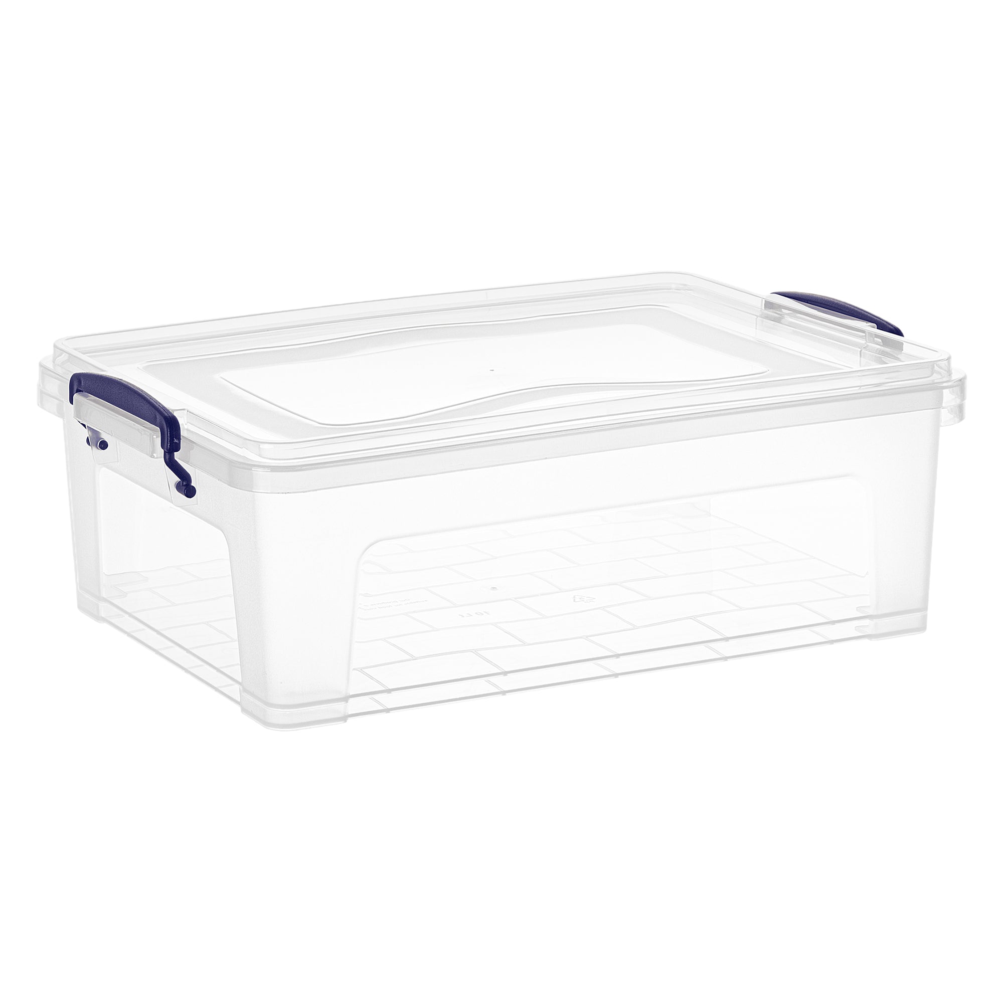Small Clear Iridescent Ribbed Storage Bin 10in x 7in