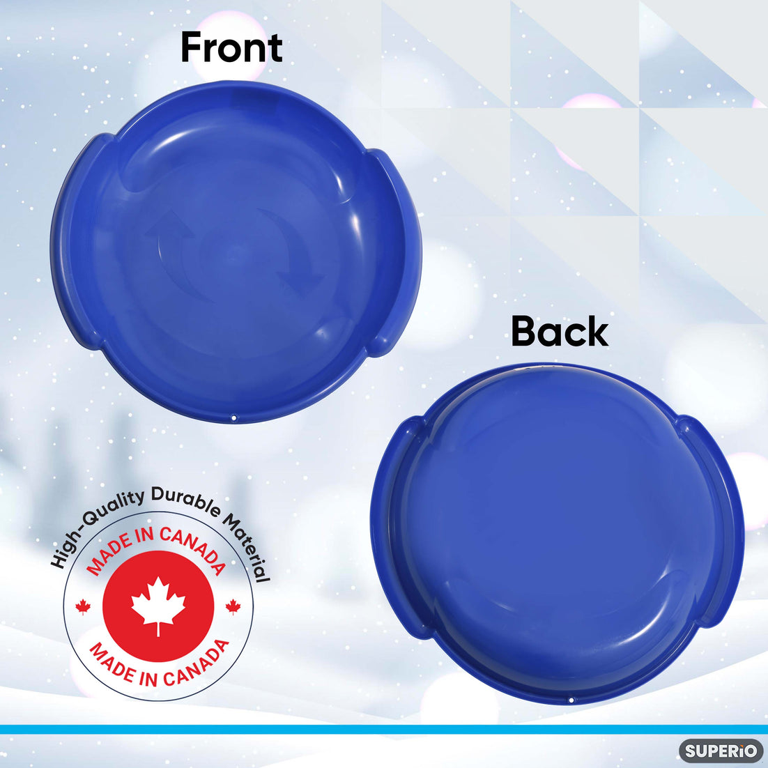 Superio Round Snow Saucer Sled Blue 24