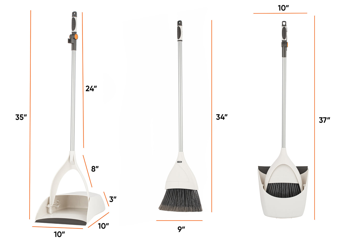 Upright Broom and Dustpan Set