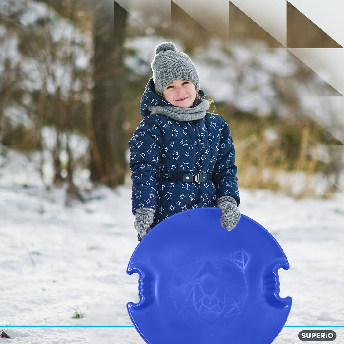 Superio Round Avalanche Snow Saucer Sled, 26