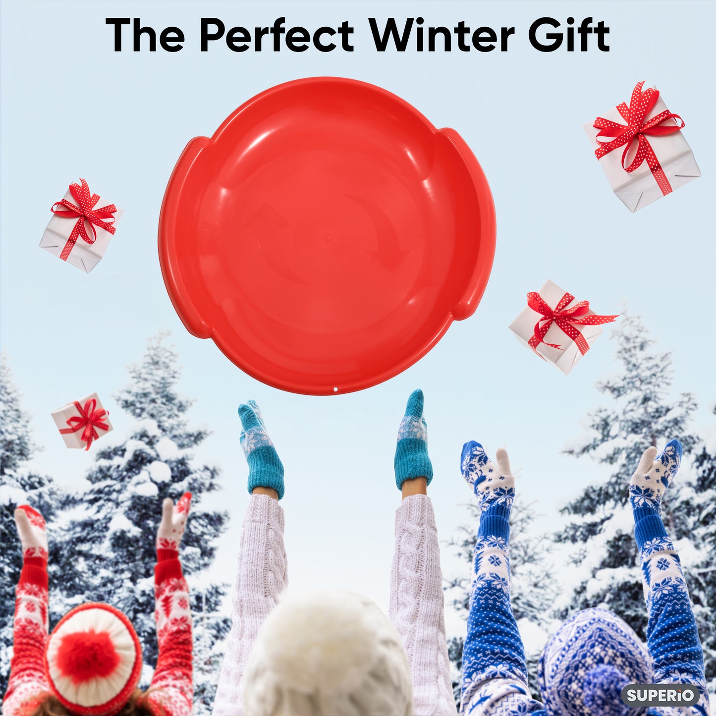 Round Snow Saucer Sled, 24" Red