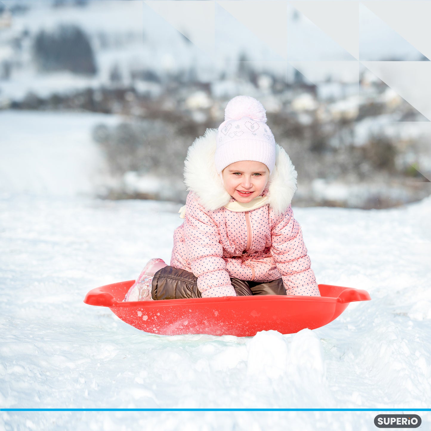 Round Snow Saucer Sled, 24" Red