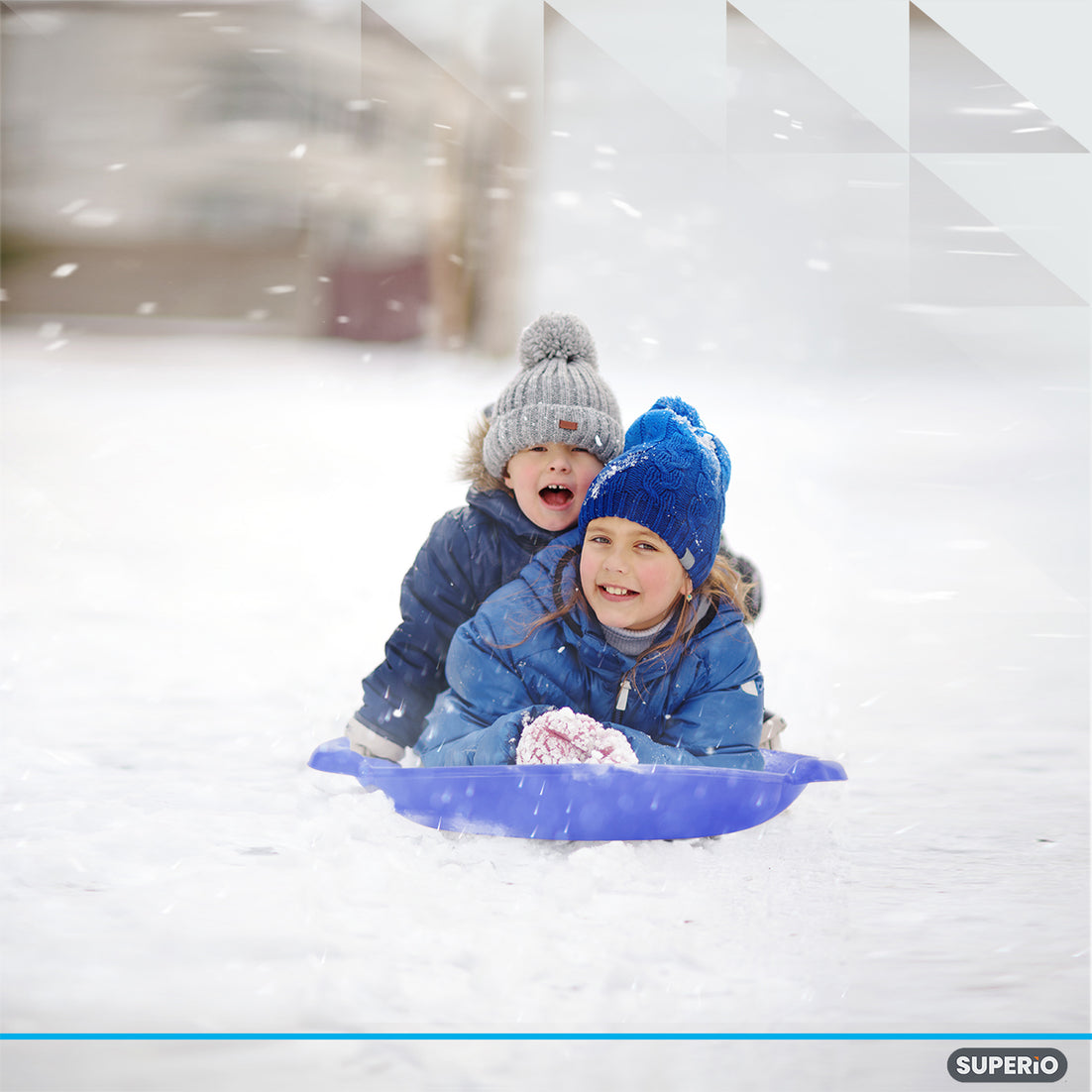 Superio Round Snow Saucer Sled Blue 24