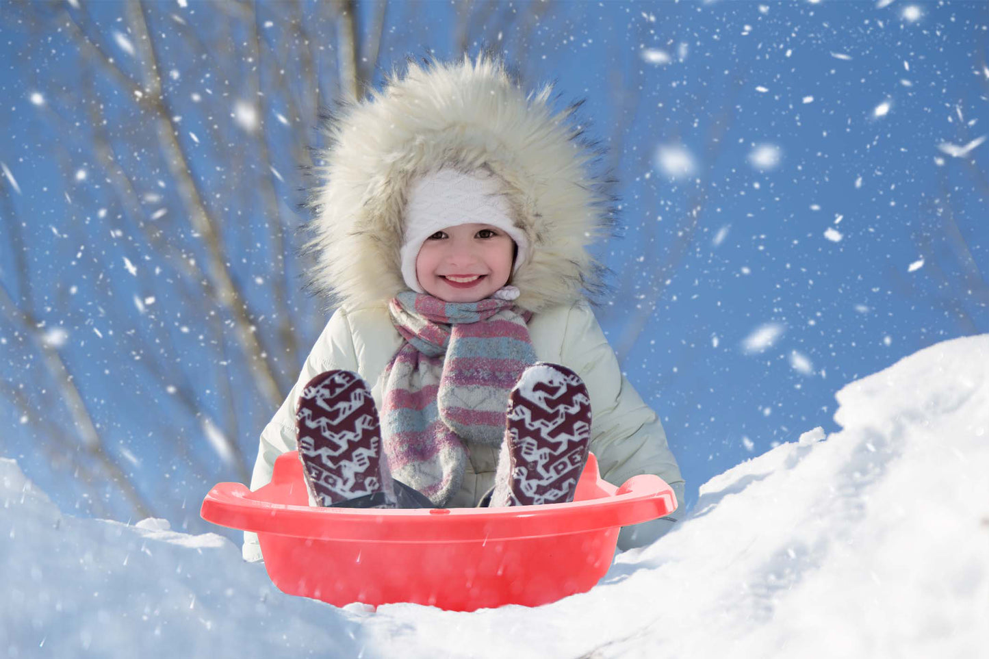 Torpedo Snow Sled for Kids and Adults, 46", Red