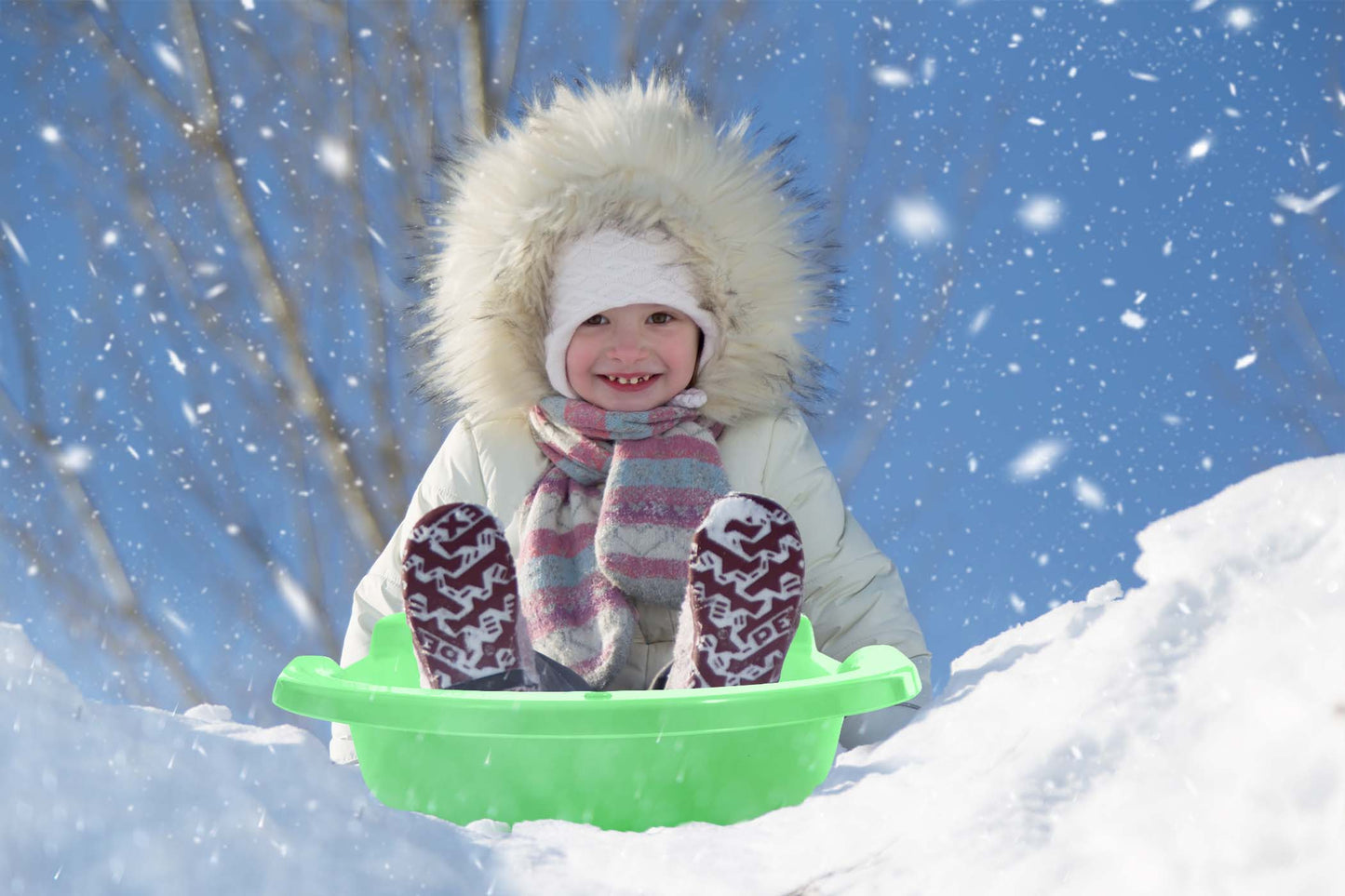 Torpedo Snow Sled for Kids and Adults, 46", Green