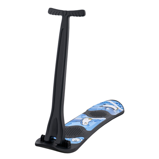 Kids Foldable Snow Scooter Sled, Black