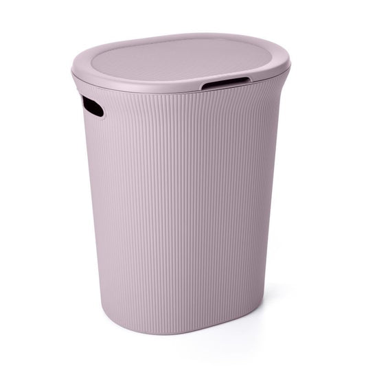 40 Liter Ribbed Laundry Hamper Lilac