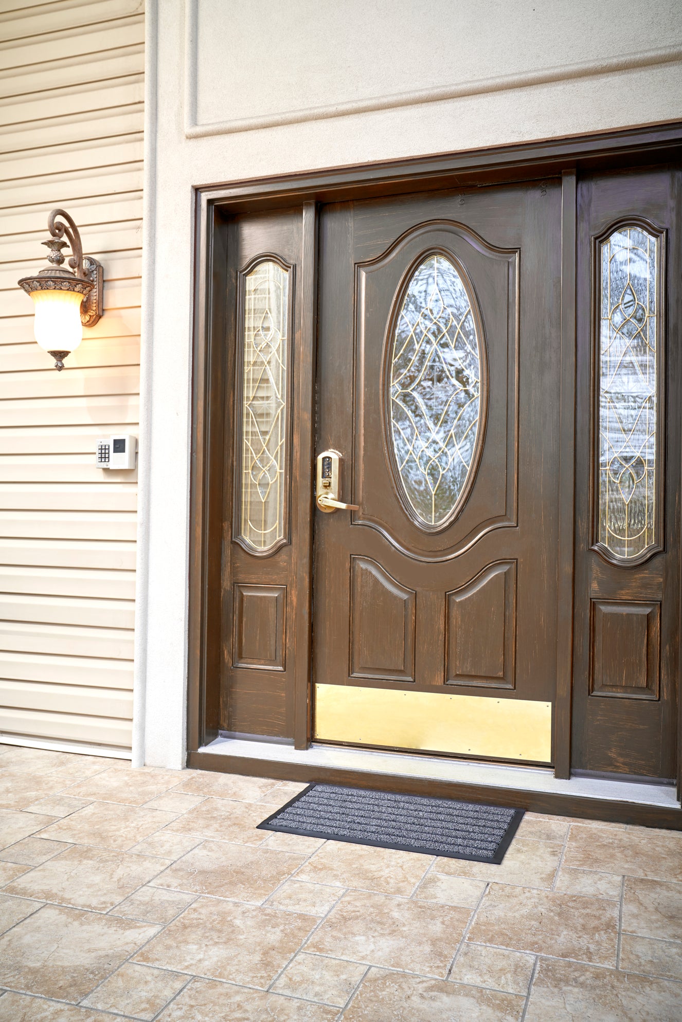 Striped Coir Doormat