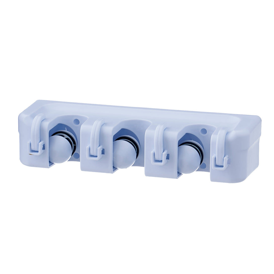 Mop And Broom Holder, Wall Organizer, 3 Slots and 4 Hooks
