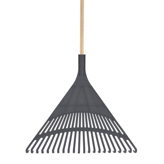 Grey Rake with 48" Wooden Handle.