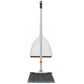 Slim Angle Broom with Telescopic Handle and Clip-on Dustpan, Grey