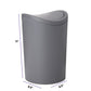 Modern Swing Top Curved Lid Trash Can, 6 Liter - Grey