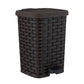 Step-On Trash Can, Wicker Style - New Brown 6 qt