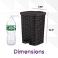 Step-On Trash Can, Wicker Style - New Brown 6 qt
