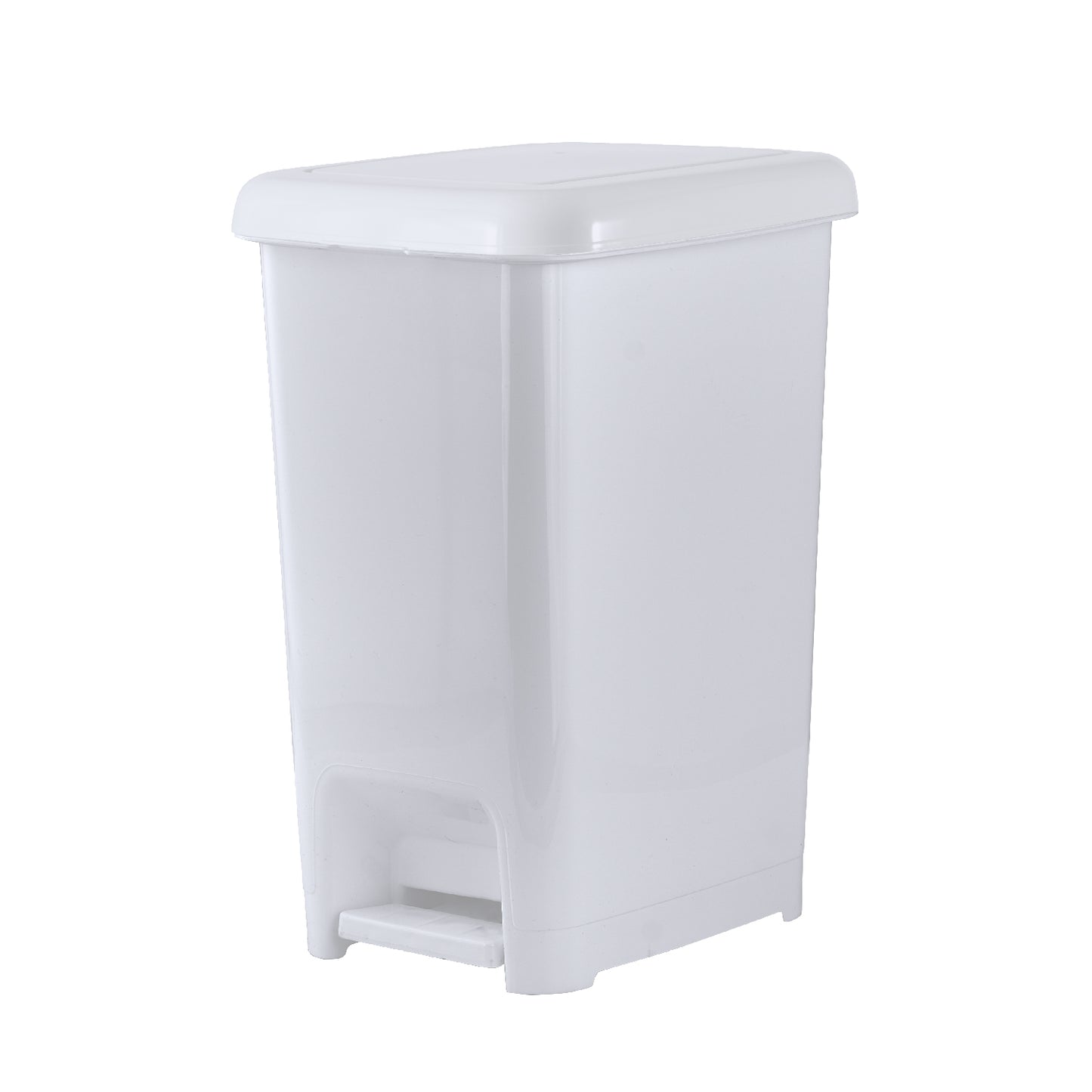 Slim Pedal Trash Can, 10 Qt - White Smoke