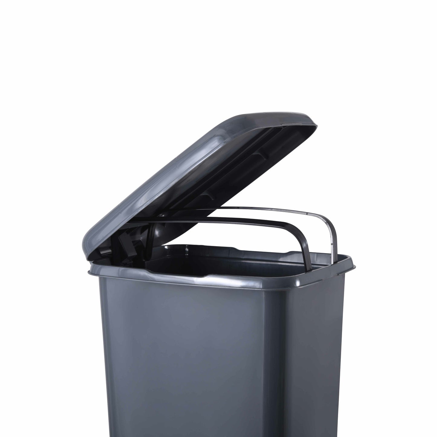 Slim Pedal Trash Can, 10 Qt - Onyx Grey
