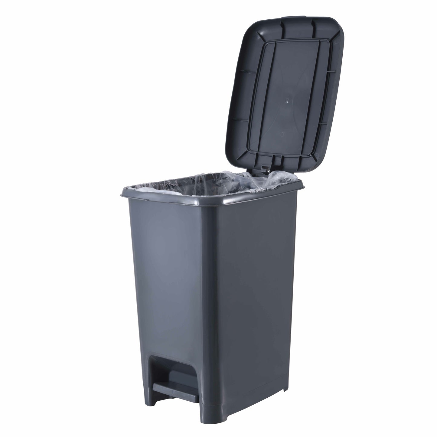 Slim Pedal Trash Can, 10 Qt - Onyx Grey