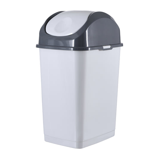 Swing Top Trash Can, 5 Qt - White Smoke