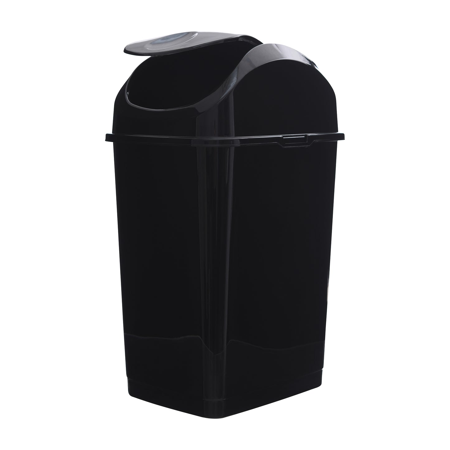 Swing Top Trash Can, 10 Qt - Black