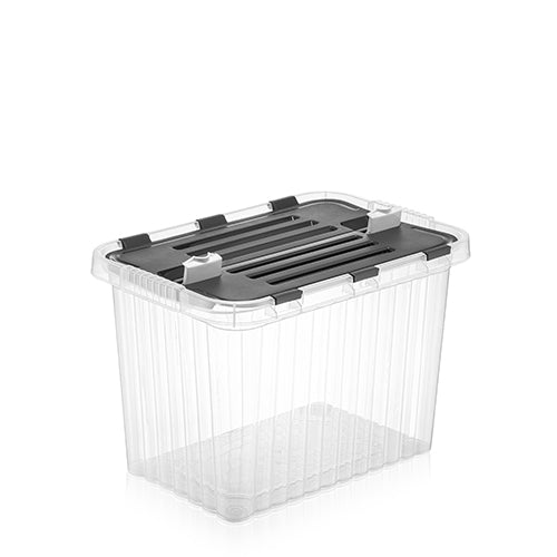 16 L Deep Storage Container with Hinged Lid